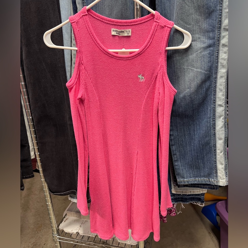 Girls Abercrombie kids peep shoulder dress size 11/12